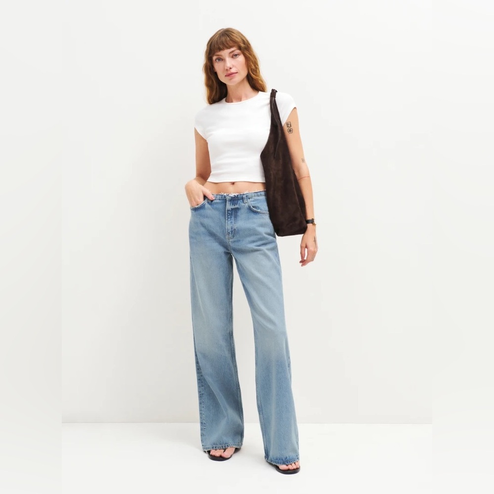 Reformation Cary Mid Rise Cut Off Waistband